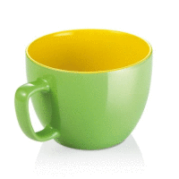 Extra veľký hrnček CREMA SHINE, zelená TESCOMA