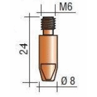 Kontaktná špička M6x28x0,8mm široká