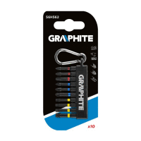 Súprava rázových bitov, 10 ks GRAPHITE