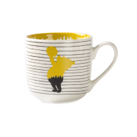 Porcelánový hrnček Macko Pú 455 ml pruhy DISNEY
