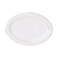 Porcelánová oválna servírovacia misa Aura Gold 35,5 cm AMBITION