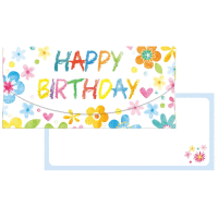 Darčeková obálka na peniaze s nápisom Happy Birthday!