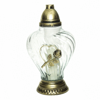 Detail - Kahanec sklenený srdce 31,5cm zlaté Kahanec sklenený srdce 31,5cm zlaté