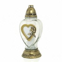 Detail - Kahanec sklenený srdce 31cm zlatý Kahanec sklenený srdce 31cm zlatý