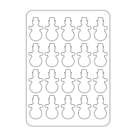 Forma na laskonky - Snehuliaci 40x29cm (8x5cm)