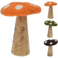 Dekorácia Muchotrávka 18x14cm 3 druhy