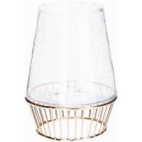 Svietnik sklo 16,5cm GOLD