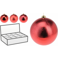 Vianočná guľa 18cm RED 3 druhy