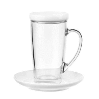 Hrnček s podšálkou a pokrievkou Alex 400ml GLASMARK