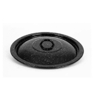 Pokrievka smaltovaná o 40cm VP čierna prskaná na 40,5l hrniec KLC