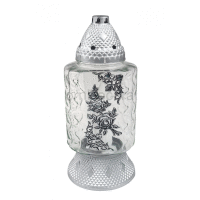 Detail - Kahanec sklenený strieborný 28cm Kahanec sklenený strieborný 28cm