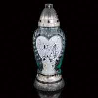 Detail - Kahanec sklenený SRDCE mramor 29cm 150g 50h Kahanec sklenený SRDCE mramor 29cm 150g 50h