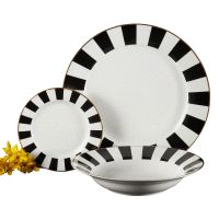 Detail - Porcelánová obedová súprava pre 6 osôb Ribs 18-dielna AMBITION Porcelánová obedová súprava pre 6 osôb Ribs 18-dielna AMBITION