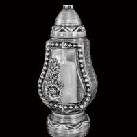 Detail - Kahanec sklenený L2710 ruža 36,5cm čierno-strieborný Kahanec sklenený L2710 ruža 36,5cm čierno-strieborný