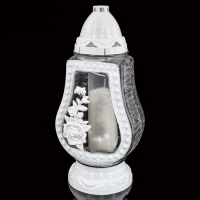 Detail - Kahanec sklenený L2710 ruža 36,5cm biely Kahanec sklenený L2710 ruža 36,5cm biely