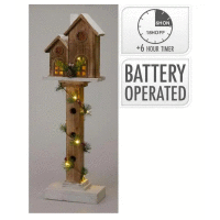 Detail - Drevená dekorácia TREEHOUSE LED 62cm Drevená dekorácia TREEHOUSE LED 62cm