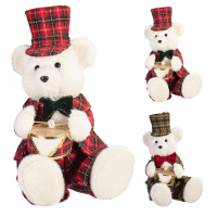 Detail - Medveď XMAS sediaci 31cm 2 druhy KARO Medveď XMAS sediaci 31cm 2 druhy KARO