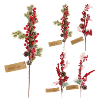 Detail - Vetvička BERRY RED 55cm, 4 druhy Vetvička BERRY RED 55cm, 4 druhy