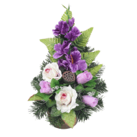 Aranžmán 332 - gladiola, ruže 40x35cm