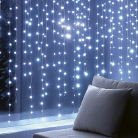 Detail - DOT LED svietaci záves, 1,5 x 1,4m, studená biela DOT LED svietaci záves, 1,5 x 1,4m, studená biela