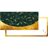 Detail - Darčeková obálka na peniaze GOLD/GREEN listy 21x10cm ALVARAK Darčeková obálka na peniaze GOLD/GREEN listy 21x10cm ALVARAK