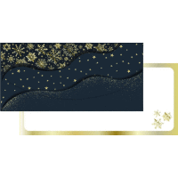 Detail - Darčeková obálka na peniaze 21x10cm vločky ALVARAK Darčeková obálka na peniaze 21x10cm vločky ALVARAK