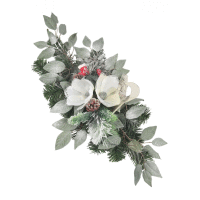Detail - Vianočný aranžmán s magnóliami 72x34cm Vianočný aranžmán s magnóliami 72x34cm