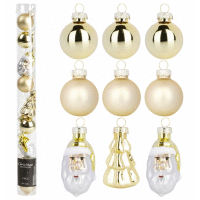 Detail - Set vianočných gúľ 3cm 9ks/bal GOLD Set vianočných gúľ 3cm 9ks/bal GOLD