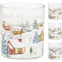 Detail - Vonná XMAS sviečka v skle 9x10cm 3 druhy Vonná XMAS sviečka v skle 9x10cm 3 druhy