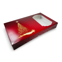 Detail - Krabička na pečivo s okienkom JUMBO Vianočný stromček 36x22x5cm ALVARAK Krabička na pečivo s okienkom JUMBO Vianočný stromček 36x22x5cm ALVARAK