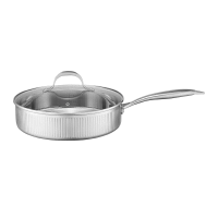 Hlboká nerezová panvica s pokrievkou Curly 26 cm AMBITION