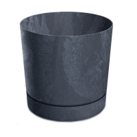 Kvetináč TUBO P BETON effect 17,8cm antracit PROSPERPLAST