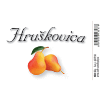 Hruškovica - etiketa 8,5 x 5,5 cm