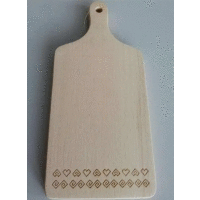 Doska/ lopár drevená s rúčkou 30x13,5x1,5 cm dekor ČIČMANY