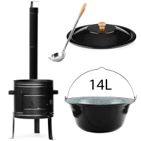 Kotlina oceľová 14l komplet, priemer 36cm