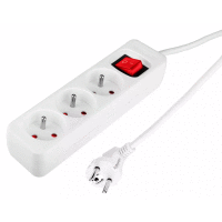 Predlžovací kábel 1,5m, 3x1,5mm2, 3G, biely, ON/OFF NEO TOOLS