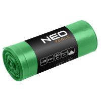Vrecia na odpad 120 l, zelené s páskou, 40 mic, 10 ks NEO TOOLS