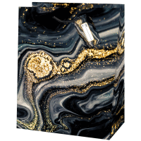 Taška Medium matt 23x19x10,2cm čierny mramor ALVARAK