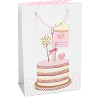 Taška Medium matt 23x19x10,2cm Narodeninová torta ALVARAK