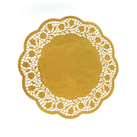Dekoračné krajky okrúhle, zlaté Ø 30 cm [4 ks] PARTY GASTRO