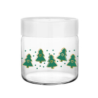 Nádoba na cukrovinky 585ml  Zelené vianočné stromčeky GLASMARK