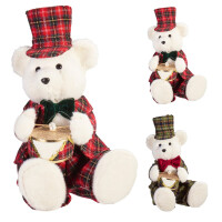 Medveď XMAS sediaci 31cm 2 druhy KARO